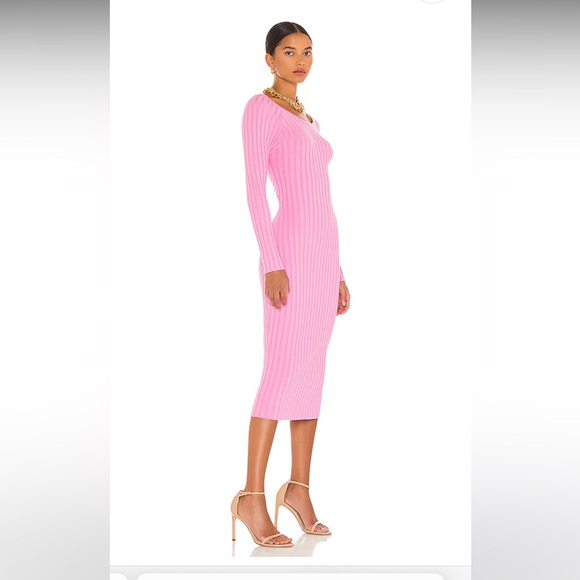 MORE TO COME pink midi dress - Picture 3 of 7